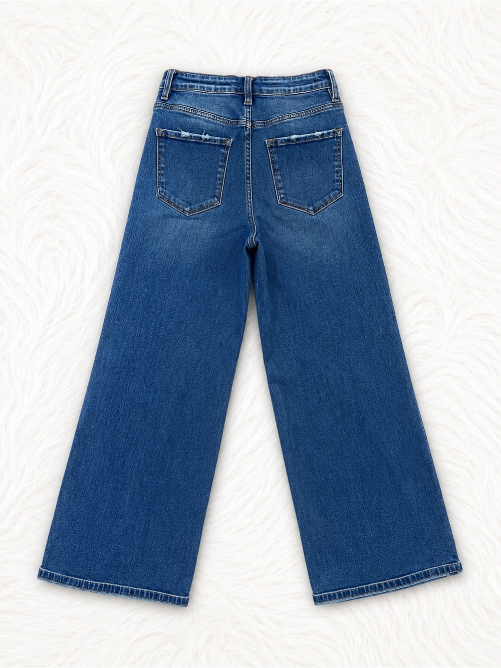 Vervet High Rise Wide Leg Jeans Women’s Size 27 Button Fly Stretch Denim Trendy - Picture 2 of 4